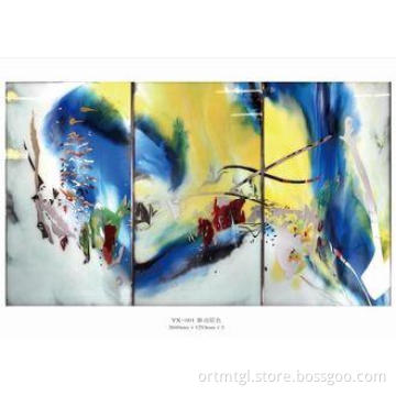 Handcrafted Decorative Glass Wall Panels With 13mm Thicknes